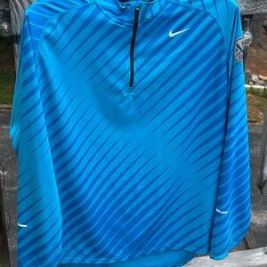 Nike Blue Striped Pullover XXL like new quarter zip